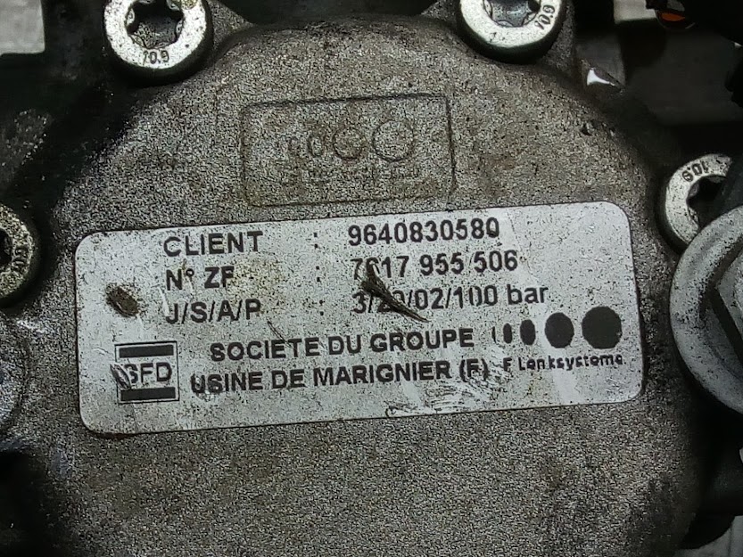 PEUGEOT 406 1 generation (1995-2004) Vairo stiprintuvo siurblys 9640830580, 9637000880 25265762