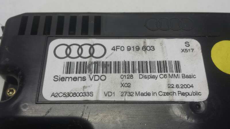 AUDI A6 C6/4F (2004-2011) Автомагнитола с навигацией 4F0919603 25599857