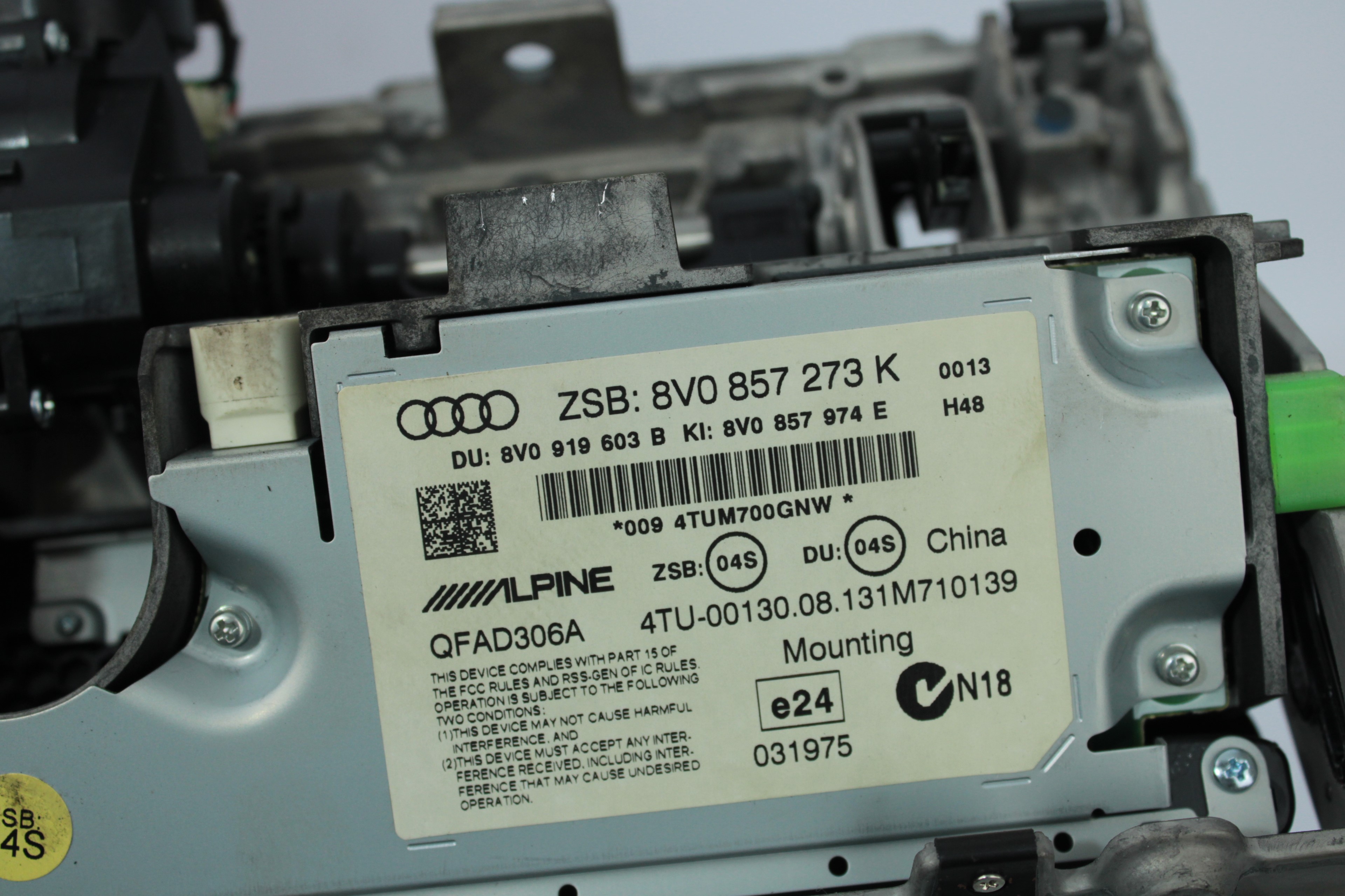 AUDI A3 8V (2012-2020) Другие внутренние детали 8V0857273K 19321352