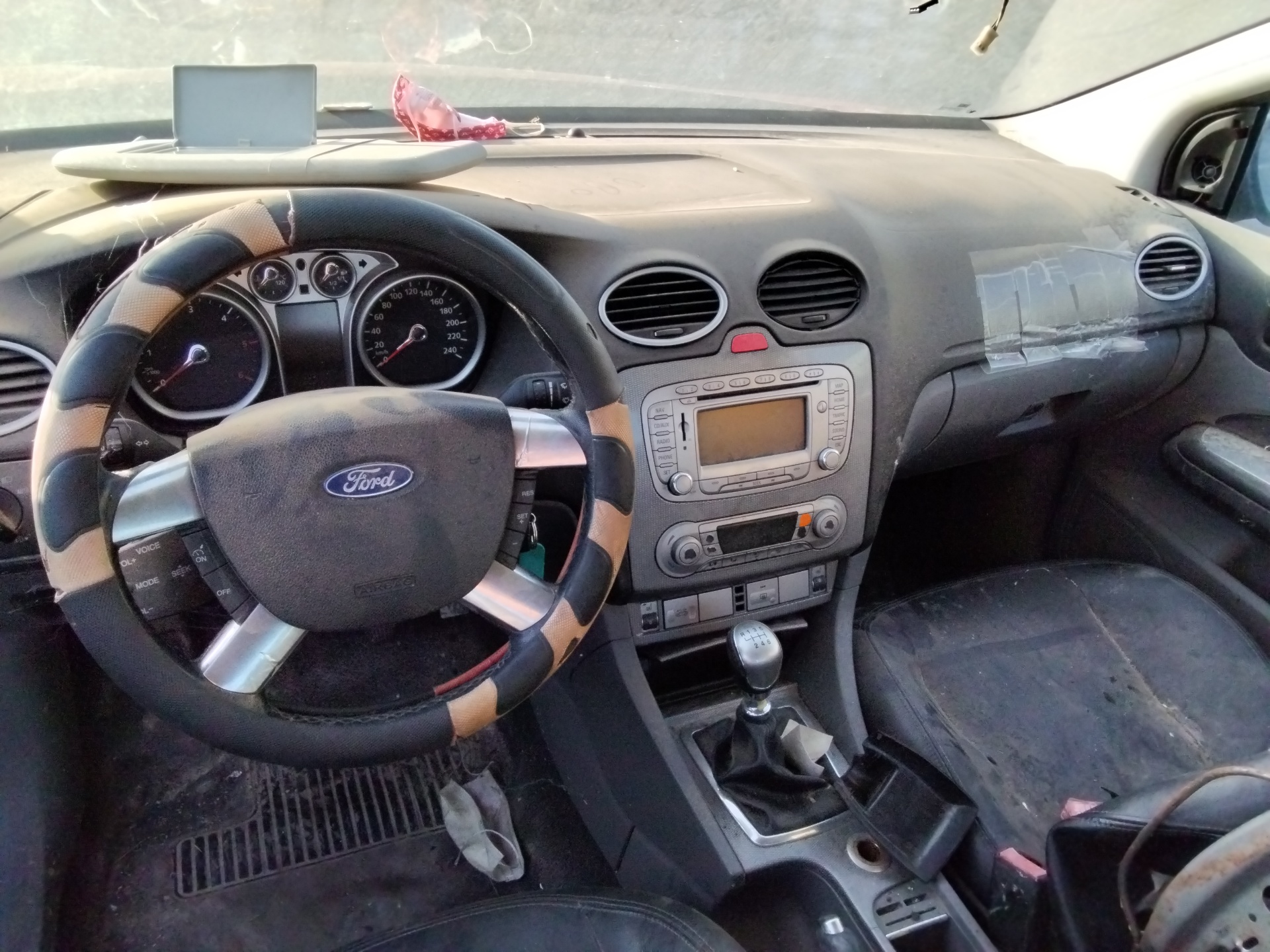 FORD Focus 2 generation (2004-2011) Priekinių kairių durų stiklo pakelėjas 38931013AH0 25772526