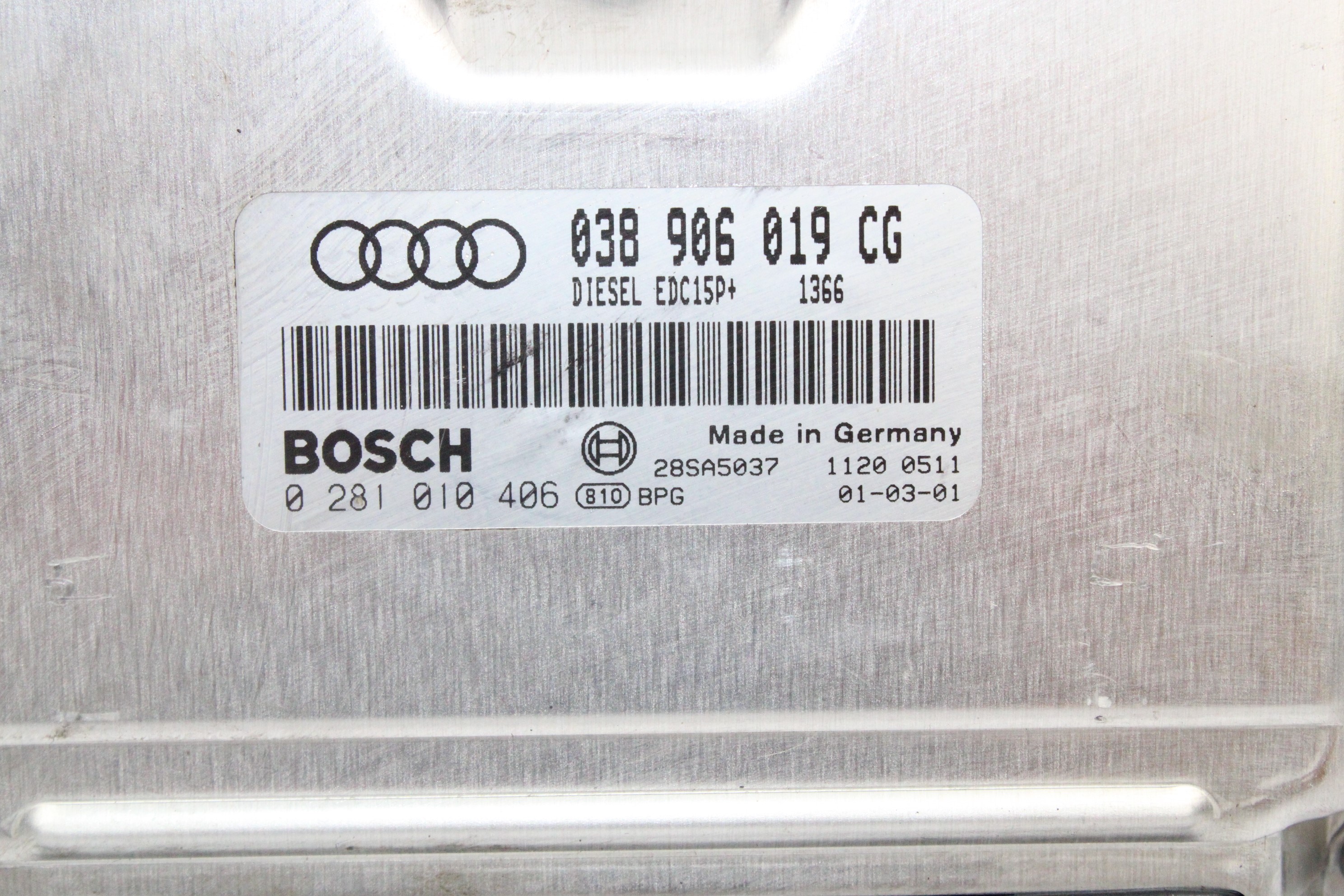 AUDI A4 B6/8E (2000-2005) Motorkontrolenhed ECU 038906019CG 23763465