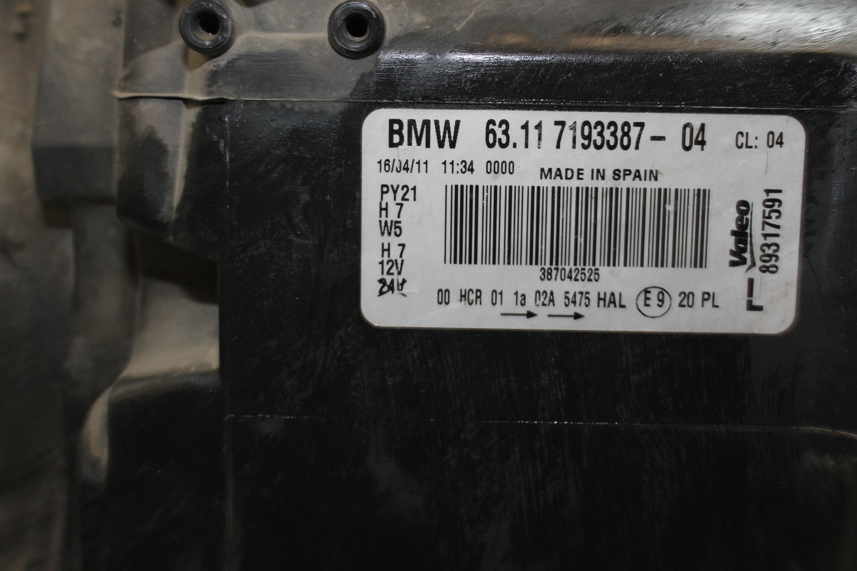 BMW 1 Series E81/E82/E87/E88 (2004-2013) Forlygte venstre forlygte 63117193387 25280109