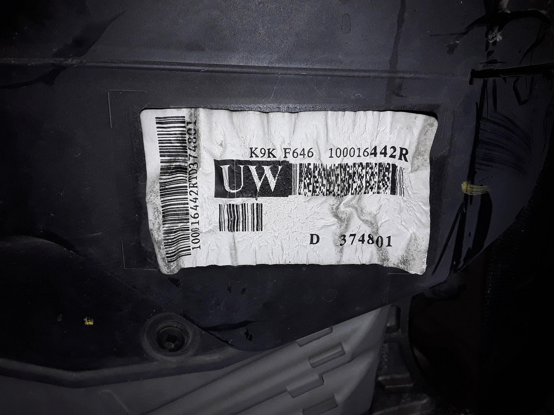 NISSAN Qashqai 2 generation (2013-2023) Variklis K9KF646 19288057