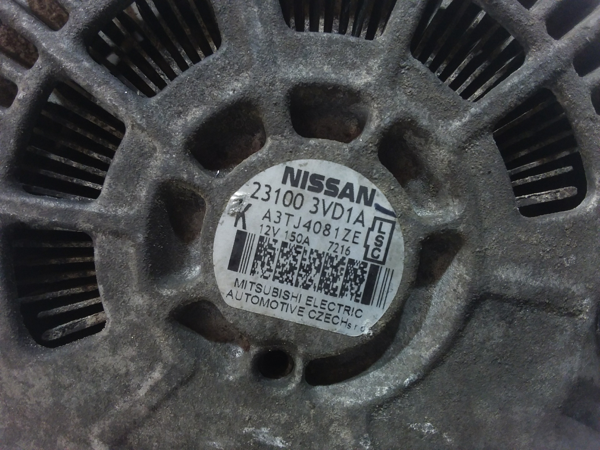 NISSAN NV200 1 generation (2009-2023) Alternator 231003VD1A 19282877