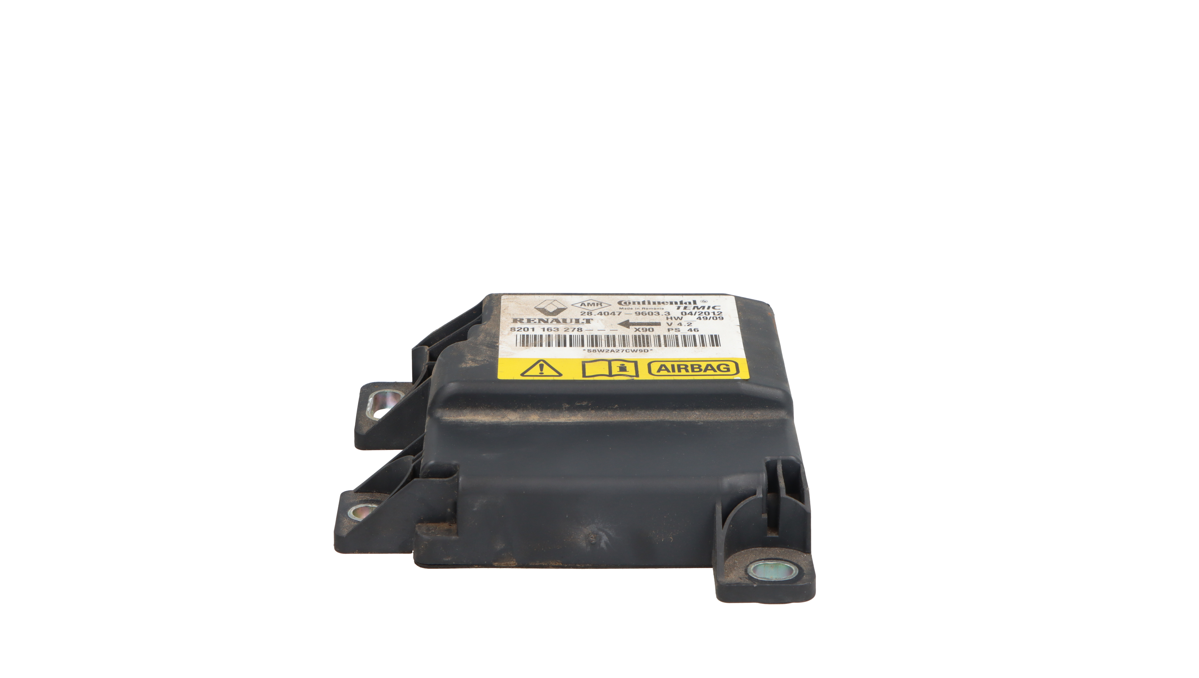Boîtier air bag K9K892 8201163278 de Dacia Sandero 2012-2013 con 178704 km - pieza usada