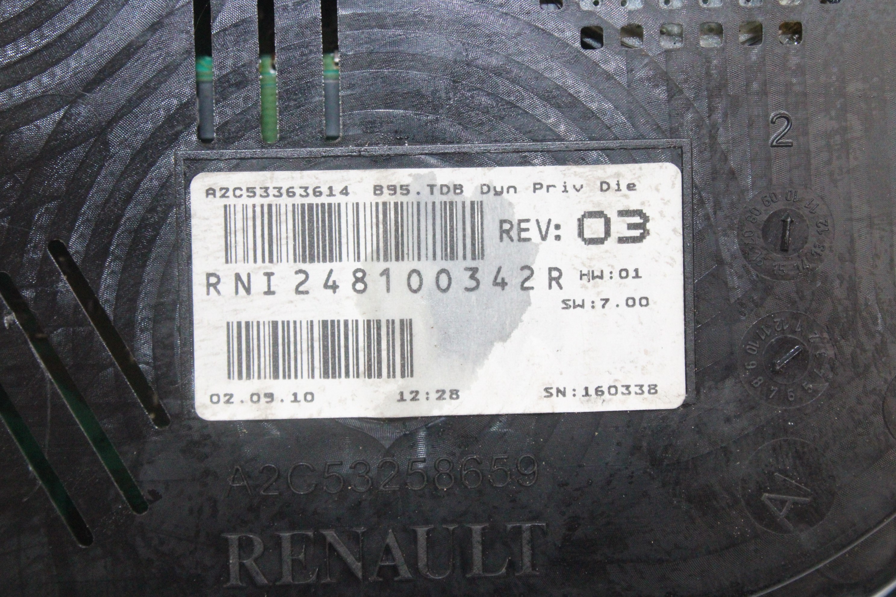 RENAULT Megane 3 generation (2008-2020) Spidometras (Prietaisų skydelis) RNI248100342R 21407858
