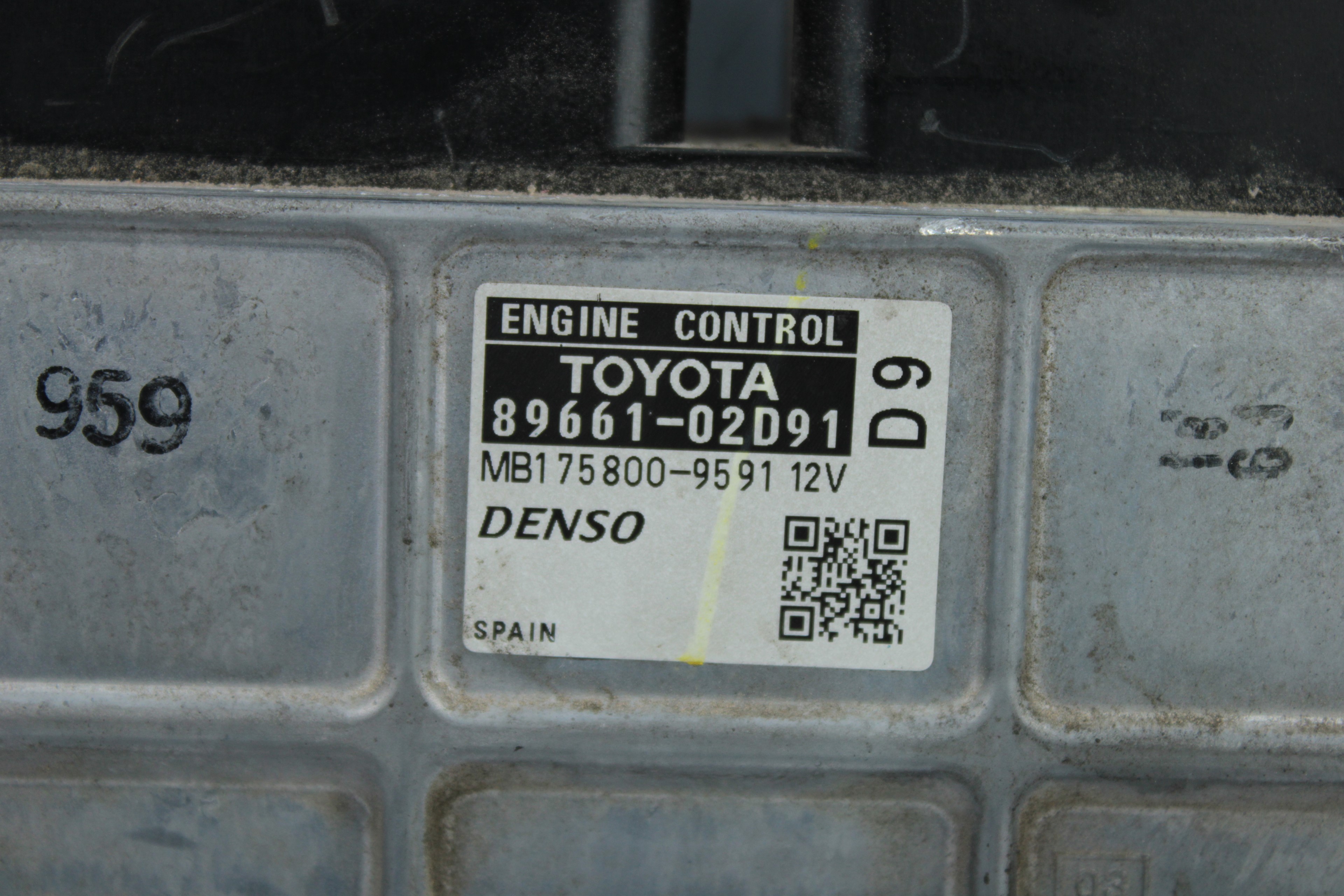 TOYOTA Auris 1 generation (2006-2012) Calculateur d'unité de commande du moteur 8966102D91 25104440