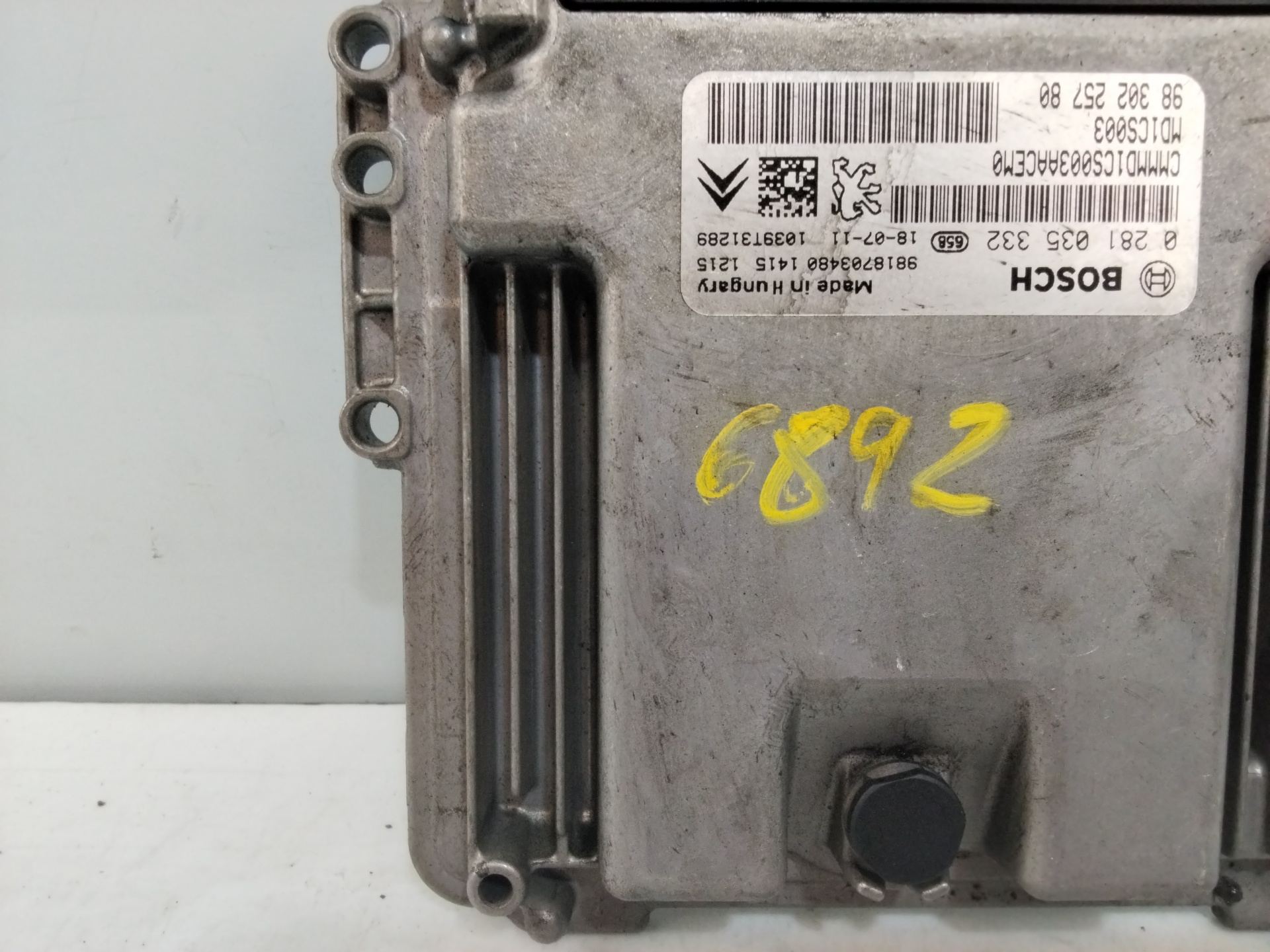 PEUGEOT 3008 1 generation (2010-2016) Engine Control Unit ECU 9830225780 25827279