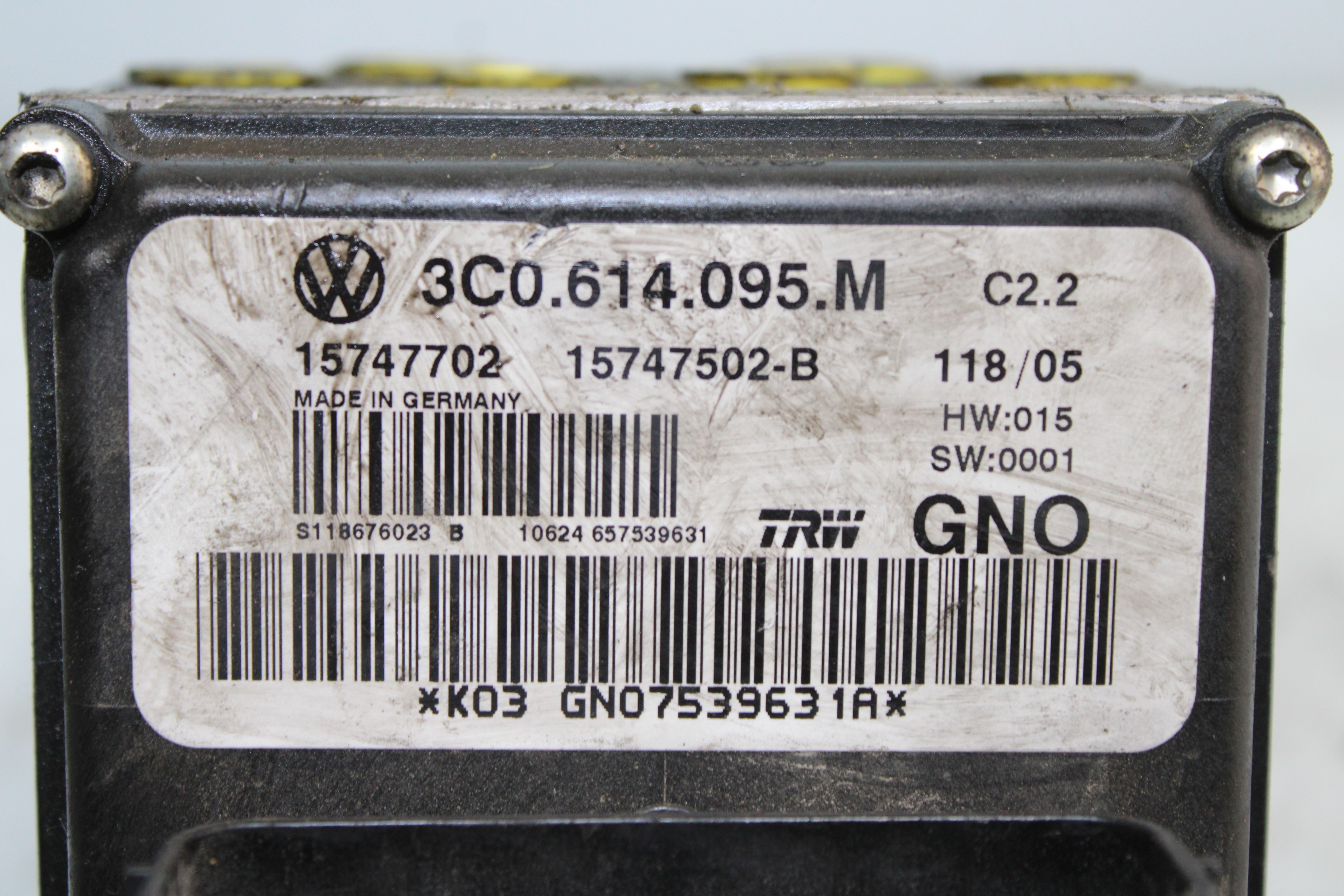 VOLKSWAGEN Passat Variant 1 generation (2010-2024) ABS pumpe 3C0614095M 25175651