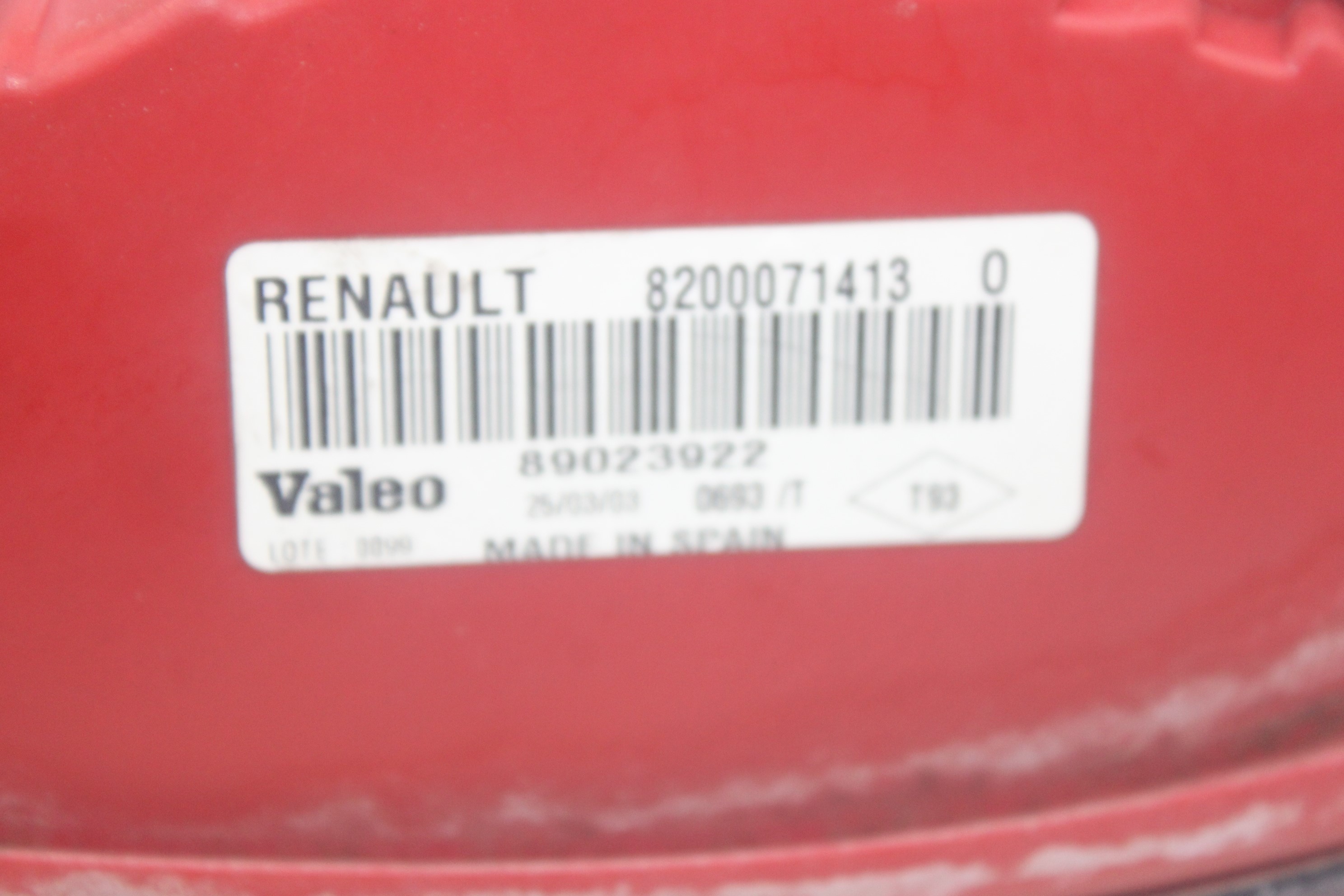 RENAULT Clio 3 generation (2005-2012) Galinis kairys žibintas 8200071413 25187356