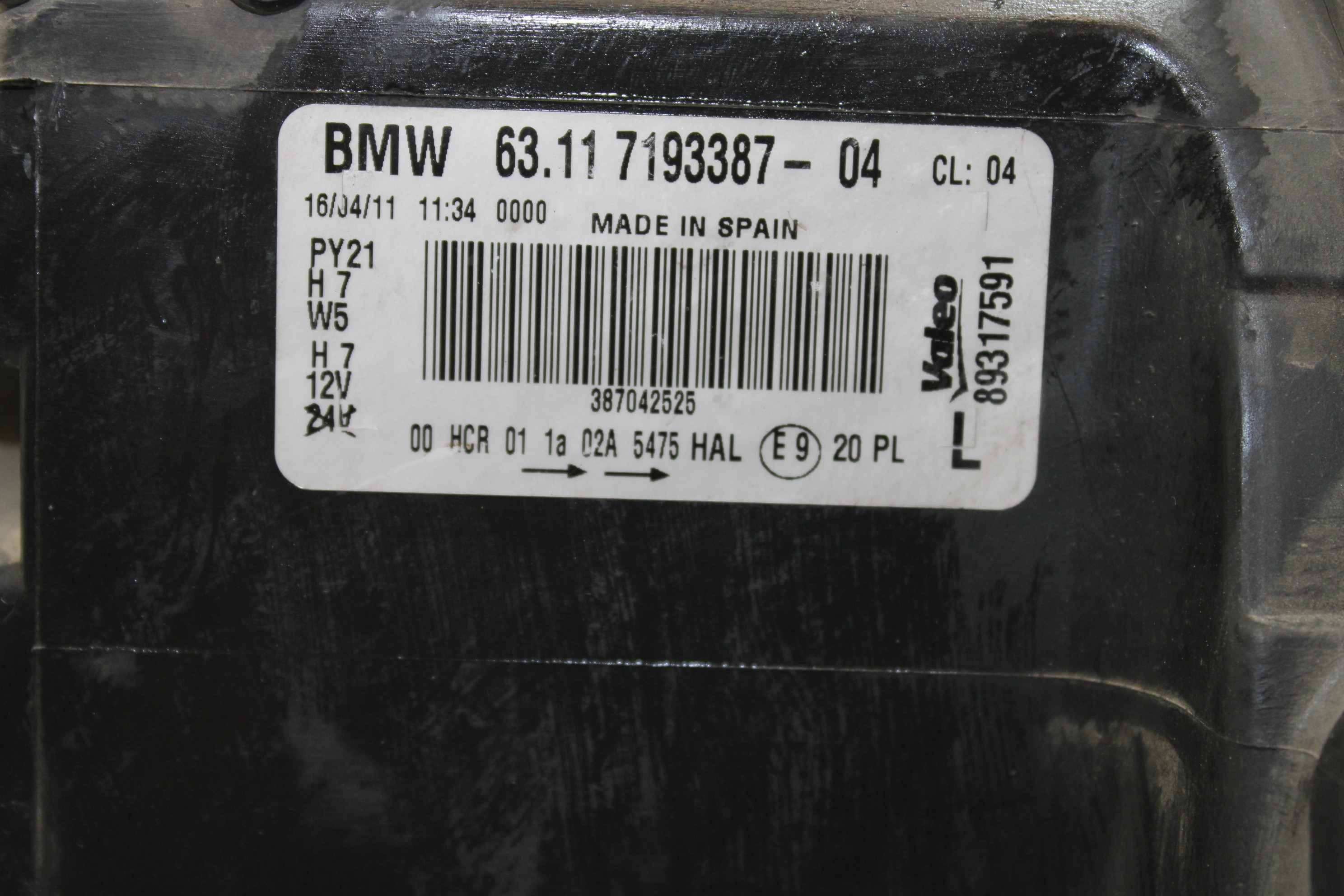 BMW 1 Series E81/E82/E87/E88 (2004-2013) Преден ляв фар 63117193387 25280109