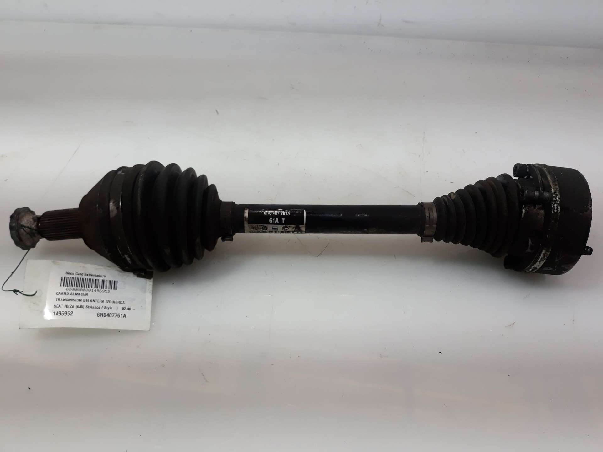 SEAT Ibiza 4 generation (2008-2017) Front Left Driveshaft 6R0407761A, 6R0407761A 19172552
