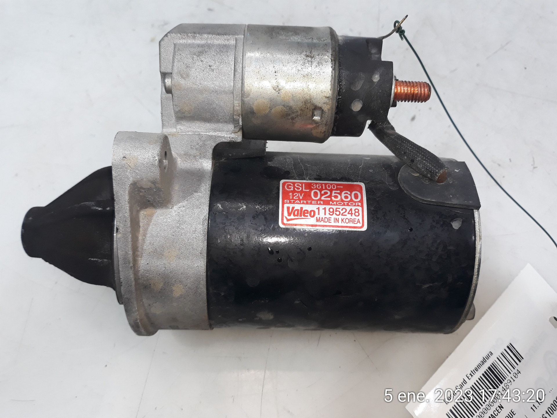 HYUNDAI i10 2 generation (2013-2019) Starter Motor 3610002560 19147296