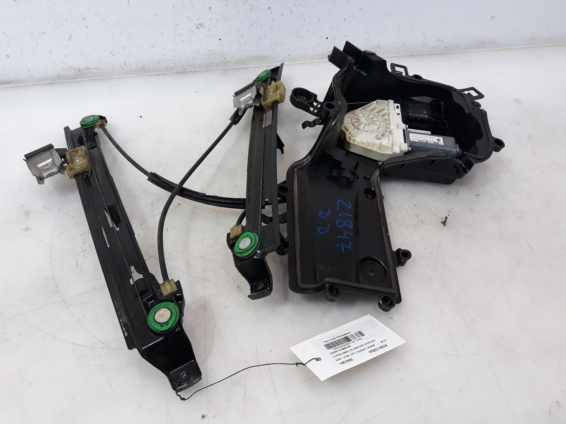 CHEVROLET Leon 2 generation (2005-2012) Front Right Door Window Regulator 1P0837462A,1P0837462A 19149766