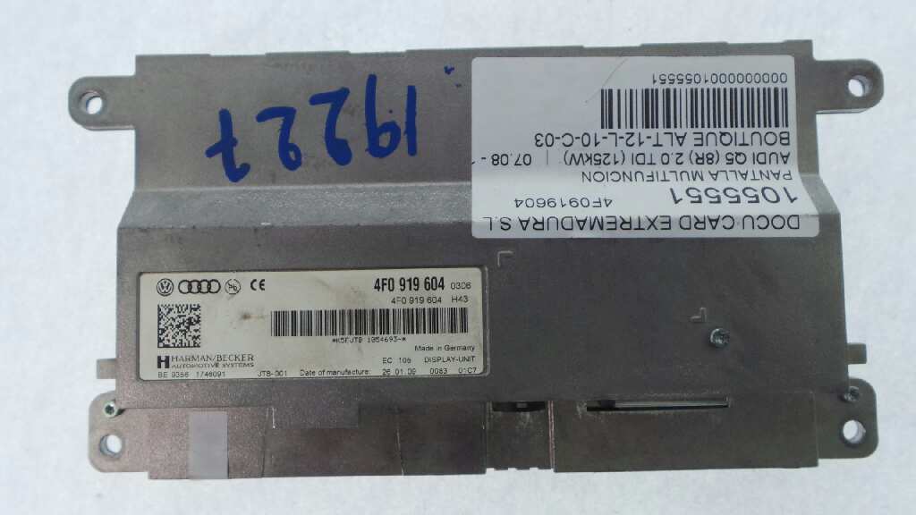 AUDI A6 C6/4F (2004-2011) Kitos salono dalys 4F0919604,4F0919604 18977705