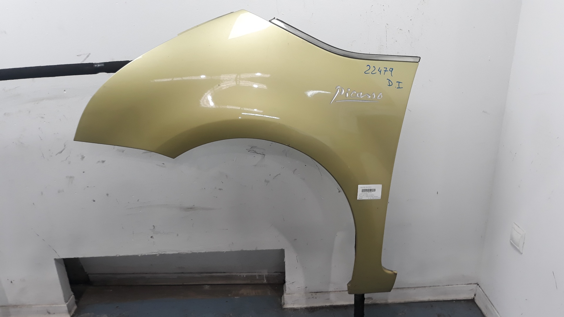 CITROËN C4 Picasso 1 generation (2006-2013) Front Left Fender 7840V1 25349346