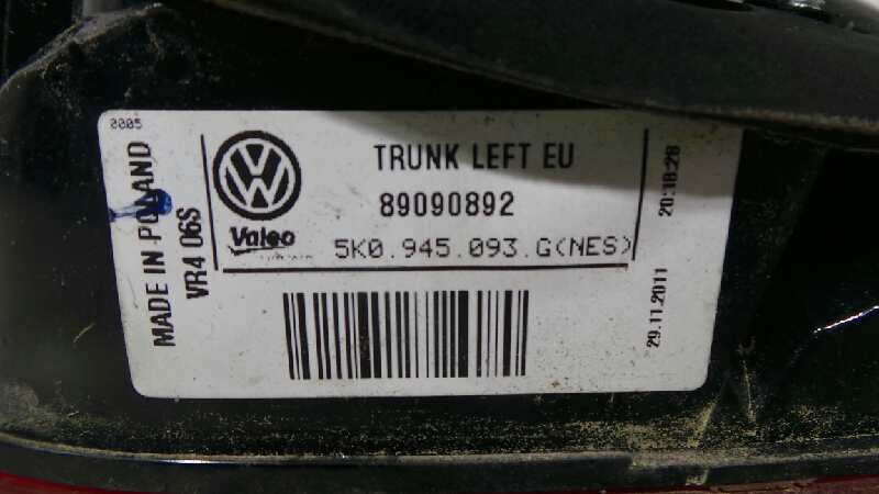 CHEVROLET Golf 6 generation (2008-2015) Baklykt venstre bak 5K0945093G,5K0945093G 25211060