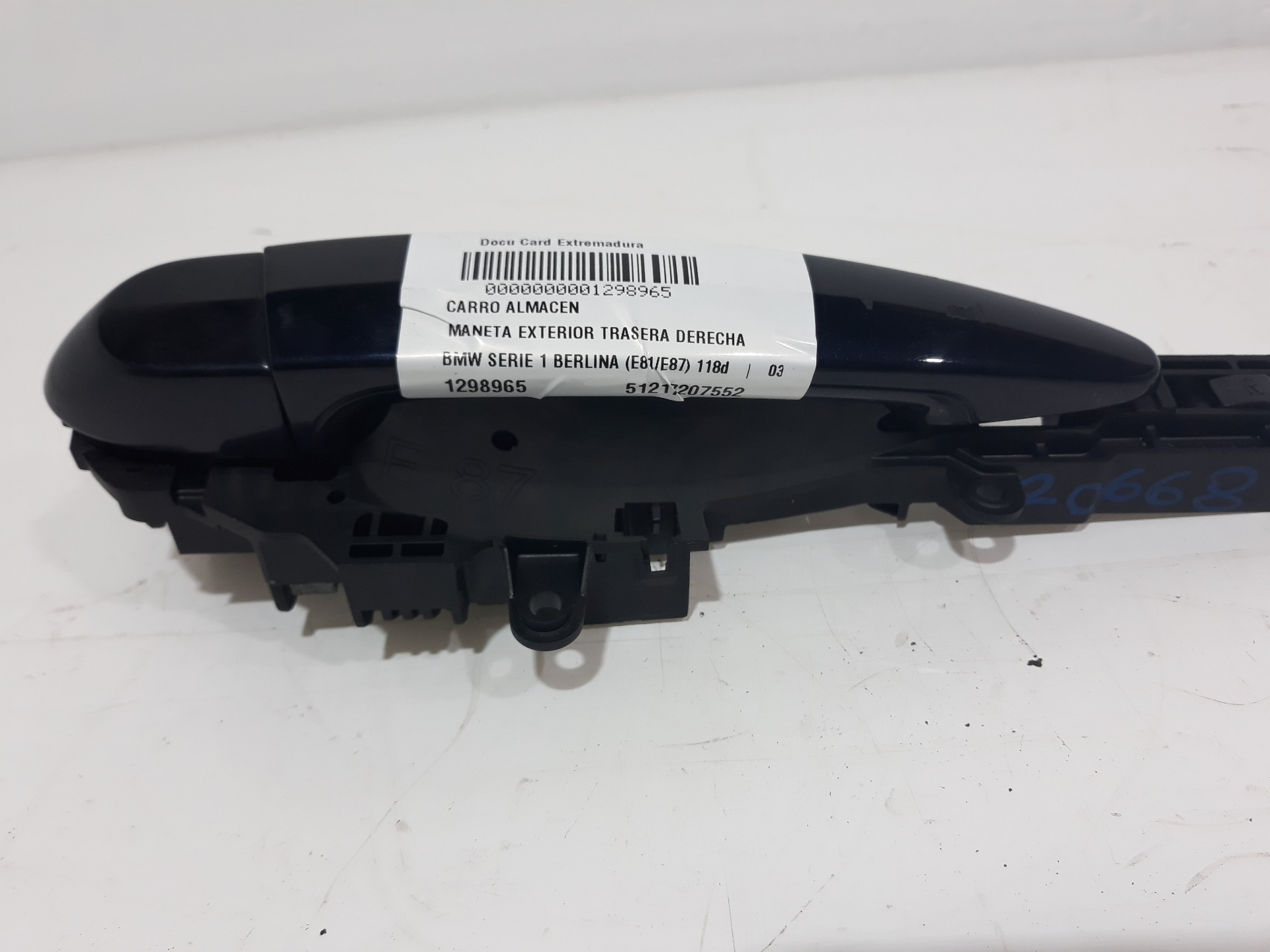 BMW 1 Series E81/E82/E87/E88 (2004-2013) Rear right door outer handle 51217207530 19083314