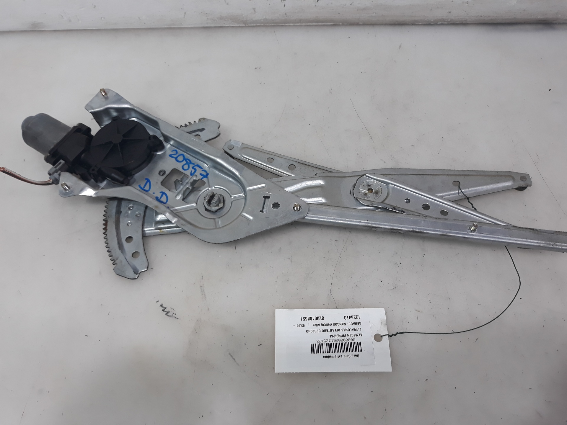 RENAULT Kangoo 1 generation (1998-2009) Front Right Door Window Regulator 8200188551,8200188551 19092958