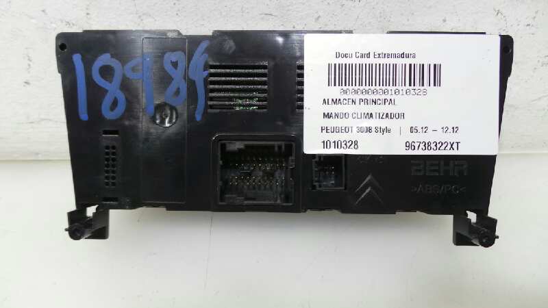 PEUGEOT 3008 1 generation (2010-2016) Climate  Control Unit 96738322XT,96738322XT 18953827