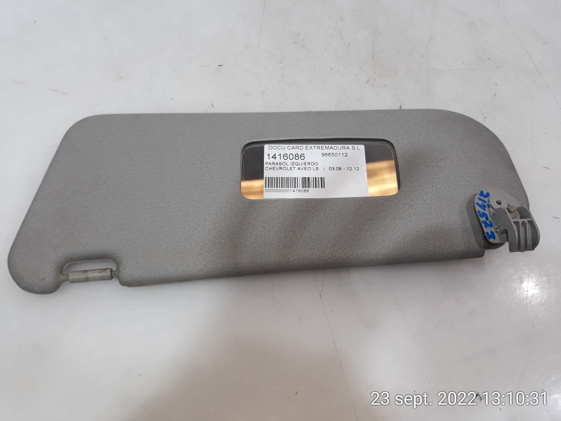 CHEVROLET Aveo T200 (2003-2012) Left Side Sun Visor 96650112,96650112 19130794