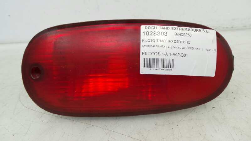 HYUNDAI Santa Fe SM (2000-2013) Фонарь задний правый 9240226020, 9240226020 18963268