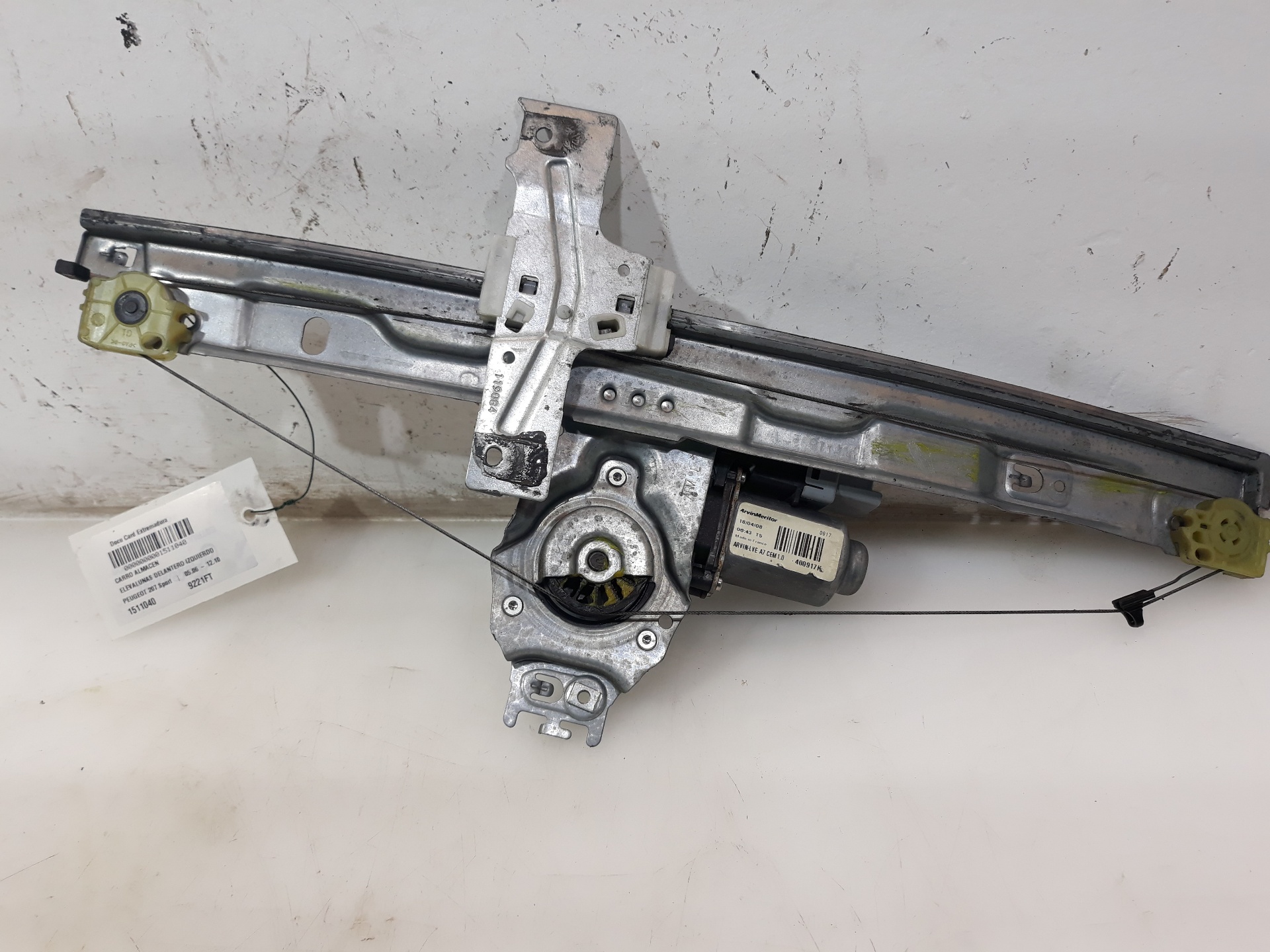 DODGE 207 1 generation (2006-2009) Front Left Door Window Regulator 9221FT,9221FT 19174271