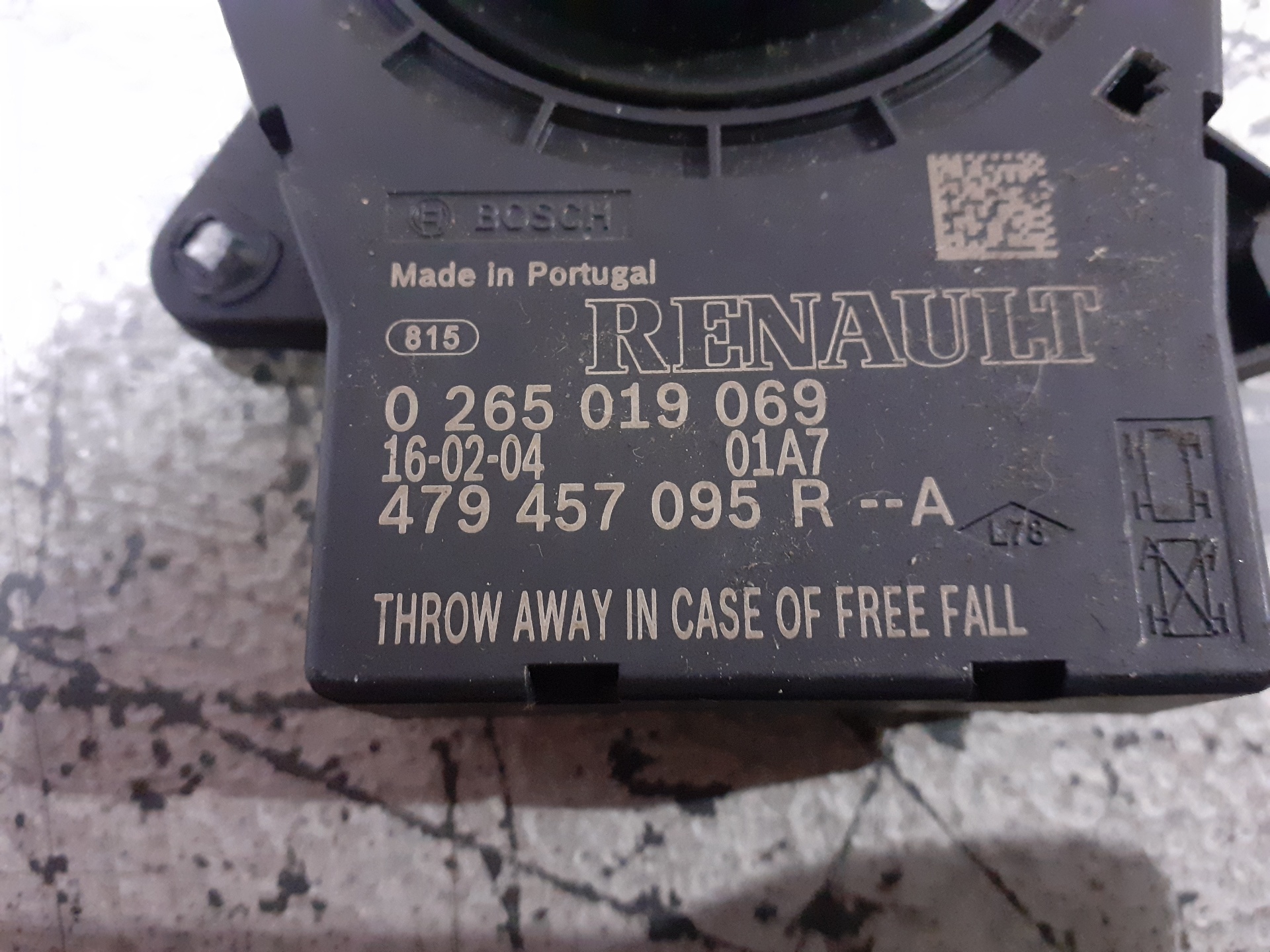 Sensor K9KE6 0265019069 de Renault Clio iv (bh_) 2012-0 con 275000 km - pieza usada