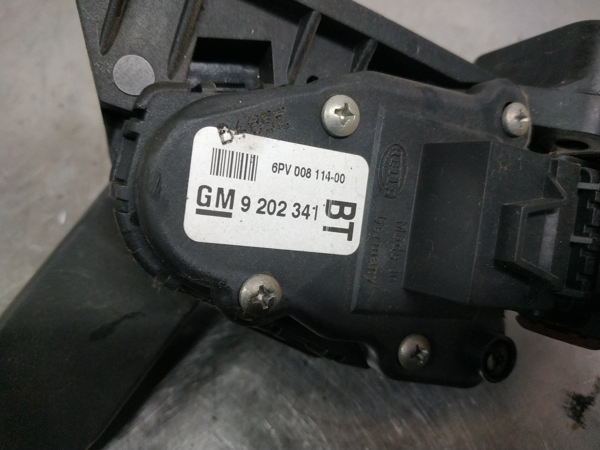 Pedal del acelerador 9202341 de Opel Zafira 2005-2011