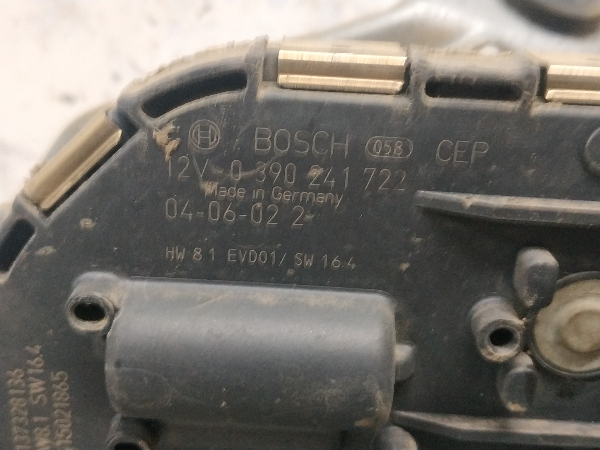Motor limpia delantero RHR 0390241722 de Peugeot 407 (6d_) 2004-2010 - pieza usada