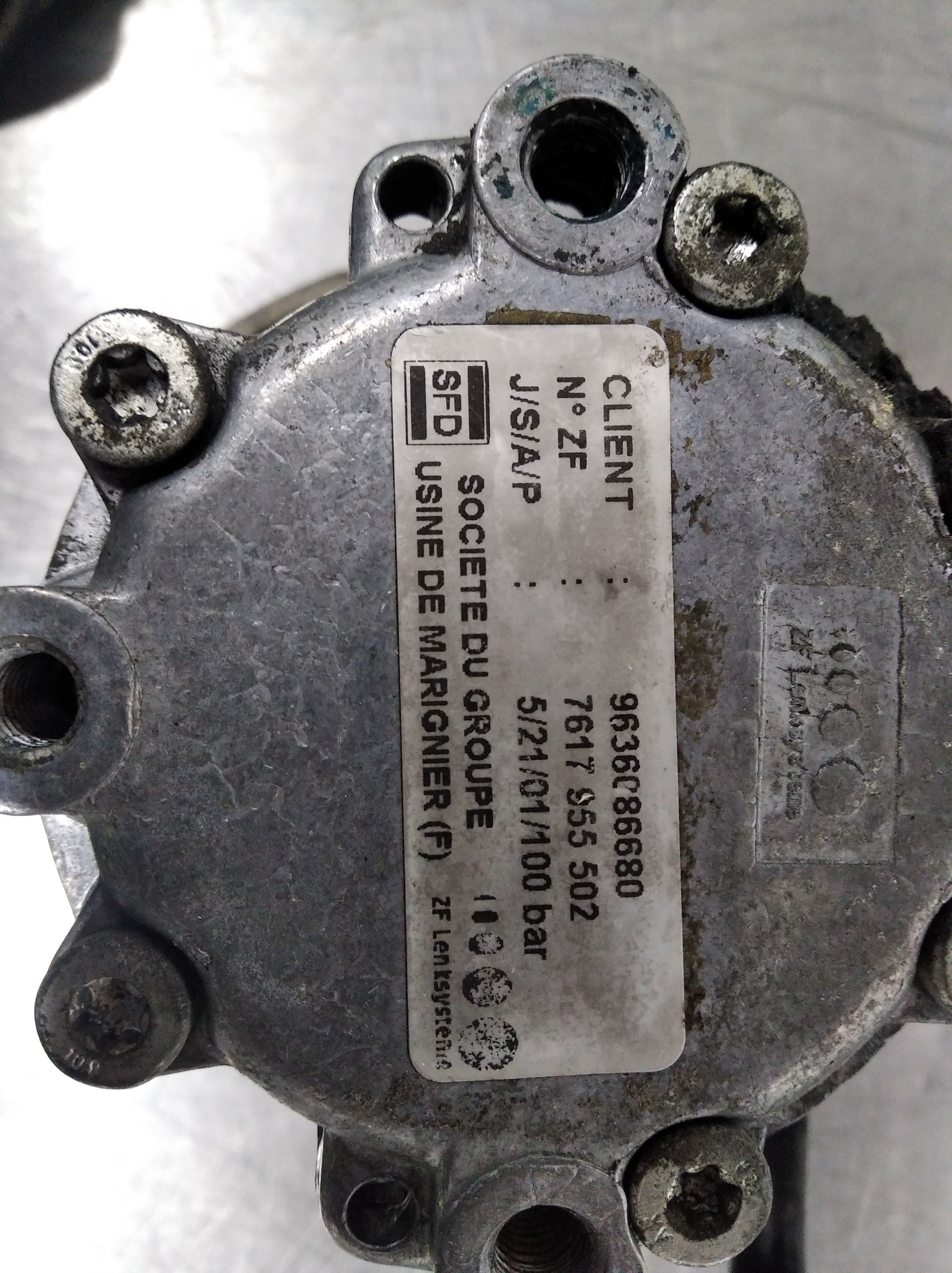 BMW C5 1 generation (2001-2008) Power Steering Pump 9636086680 19144107