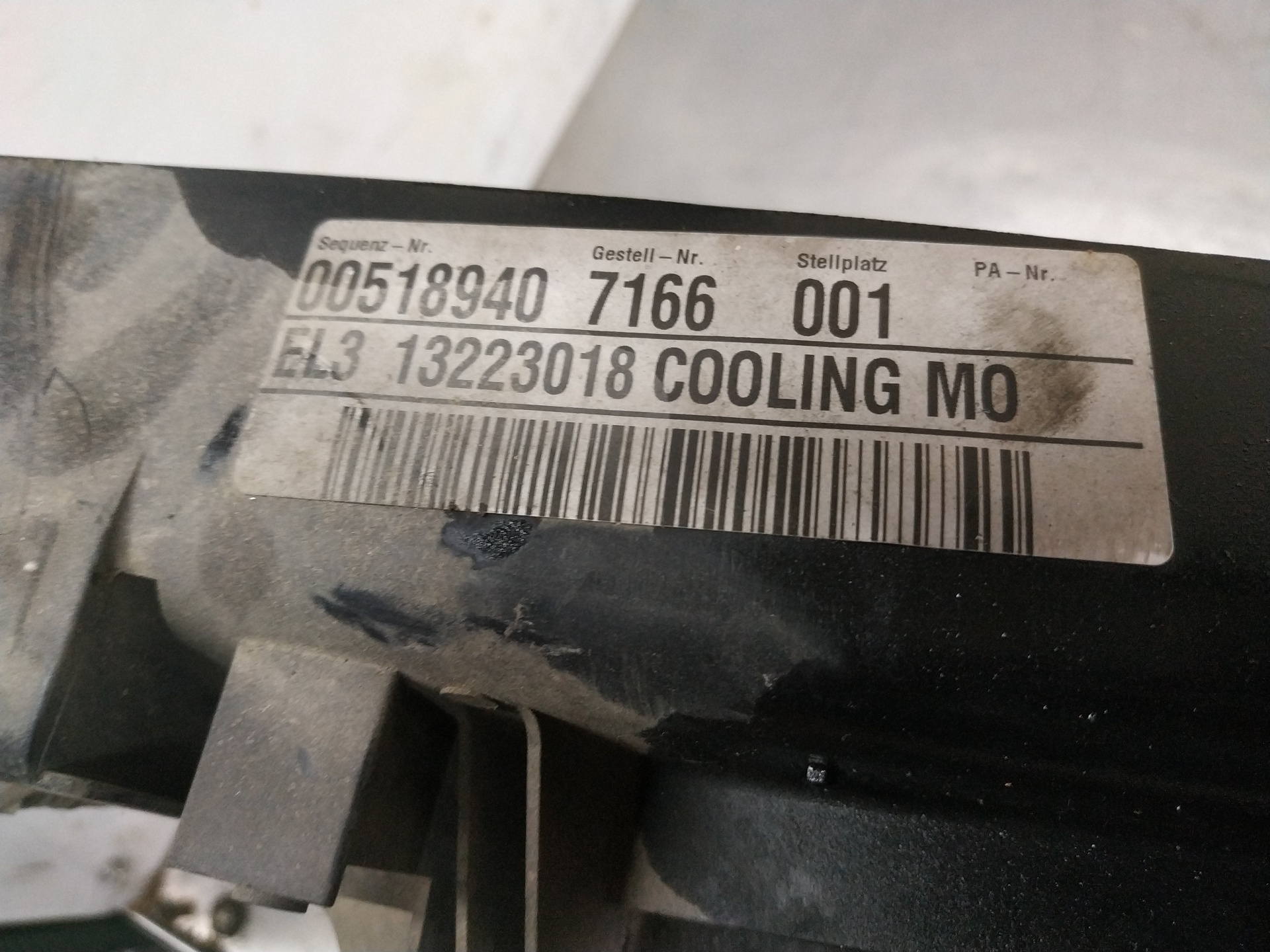 Electroventilador A20DTH 13223018 de Opel Insignia a sports tourer (g09) 2008-2012