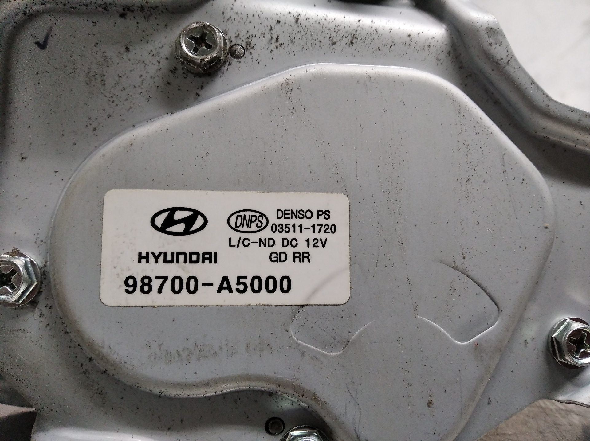 HYUNDAI i30 GD (2 generation) (2012-2017) Tailgate  Window Wiper Motor 98700A5000 23572463