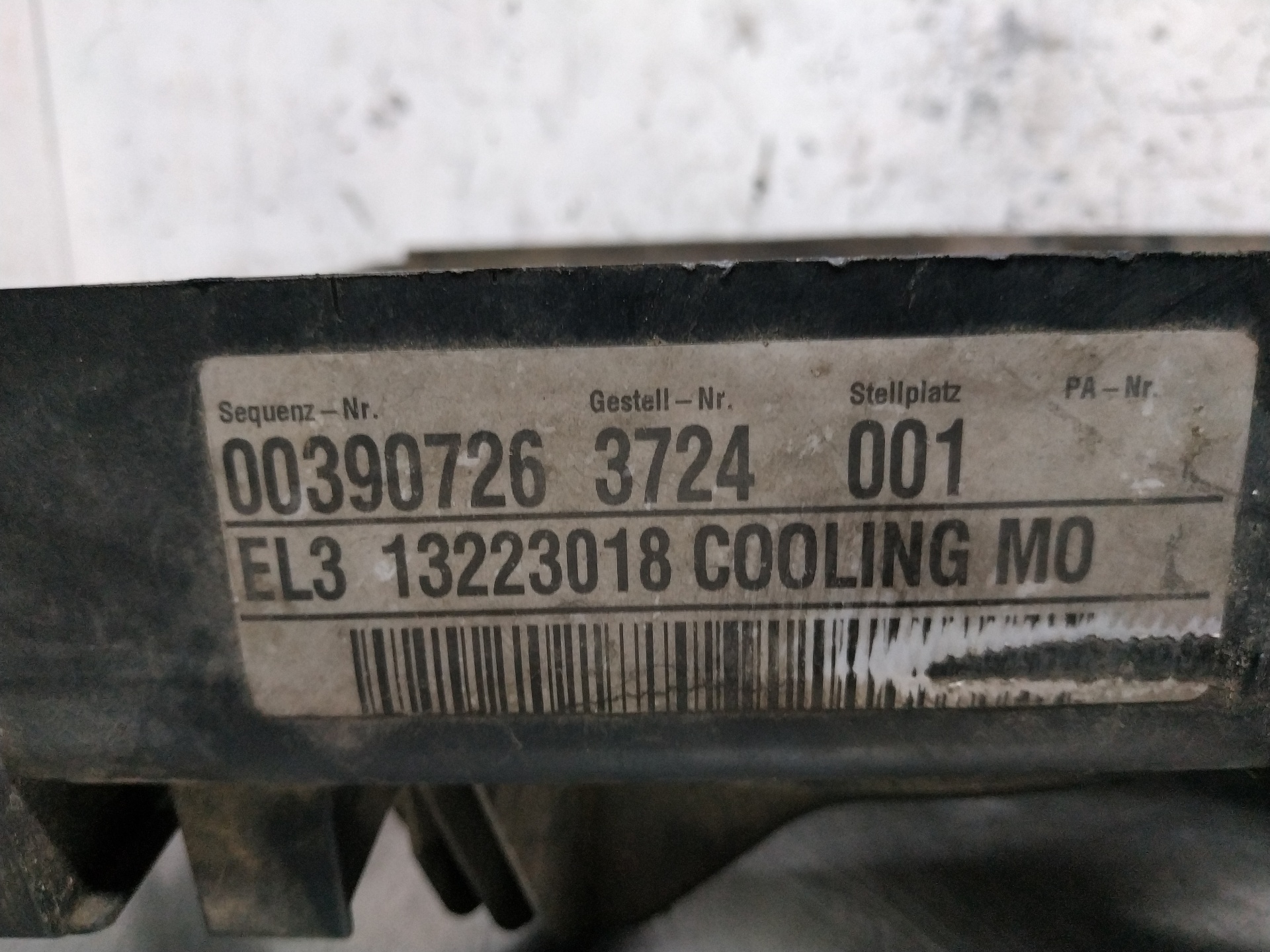 Electroventilador A20DTH 13223018 de Opel Insignia 2008-2011 - pieza usada