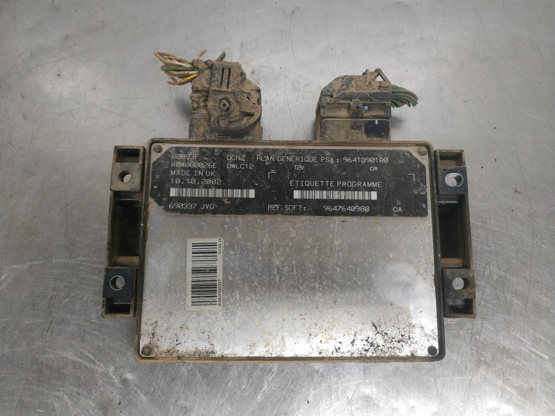 Centralita motor uce 9641390180 de Citroen Berlingo / berlingo first monospace (mf_, gjk_, gfk_) 1999-2005