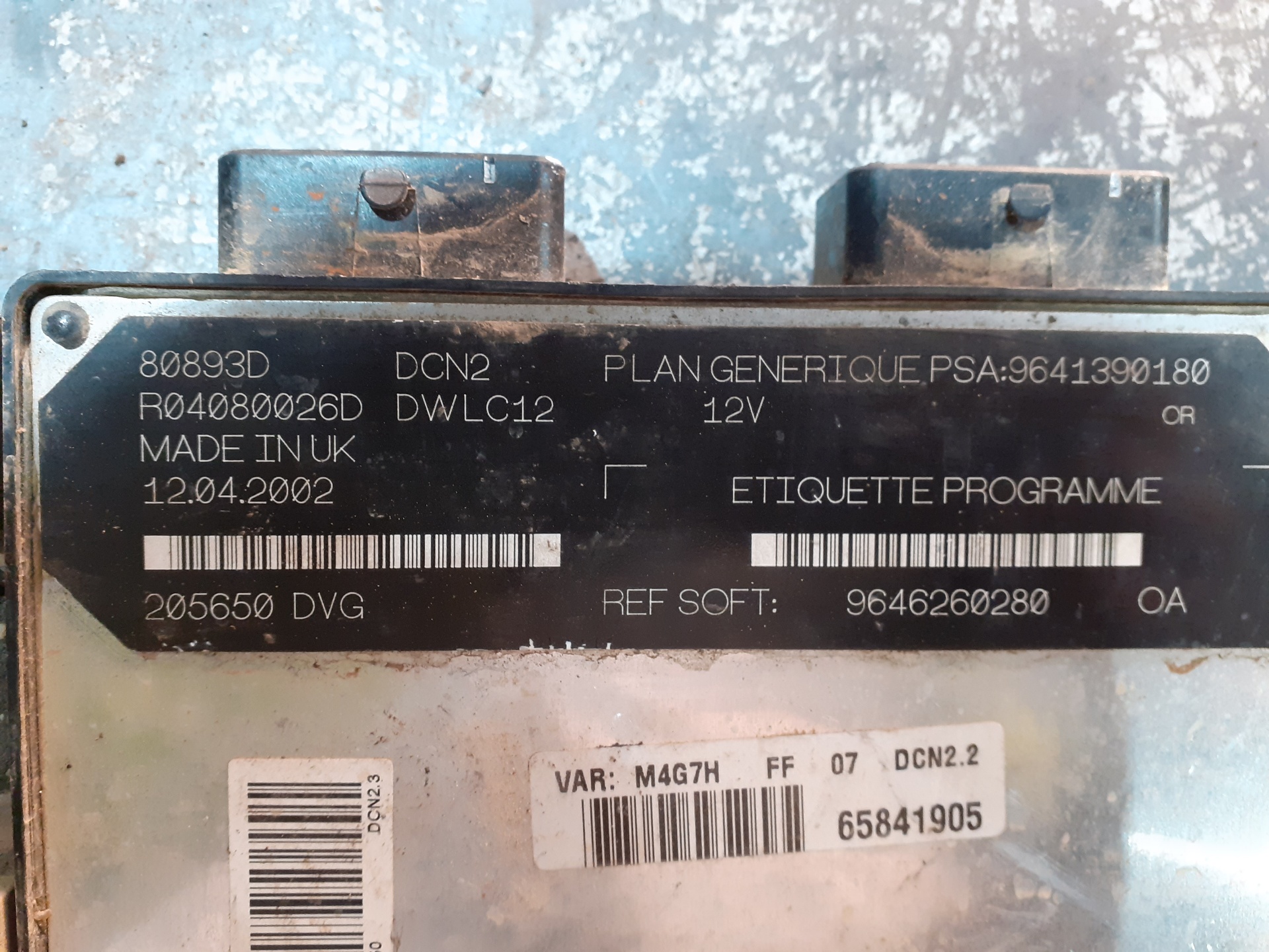 VOLKSWAGEN Partner 1 generation (1996-2012) Engine Control Unit ECU 9641390180 19070373