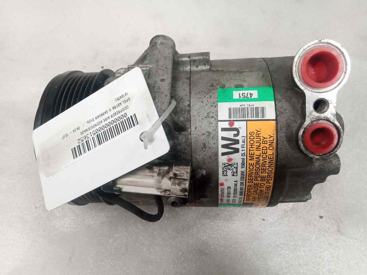 OPEL Astra J (2009-2020) Air Condition Pump 13124751 24855066