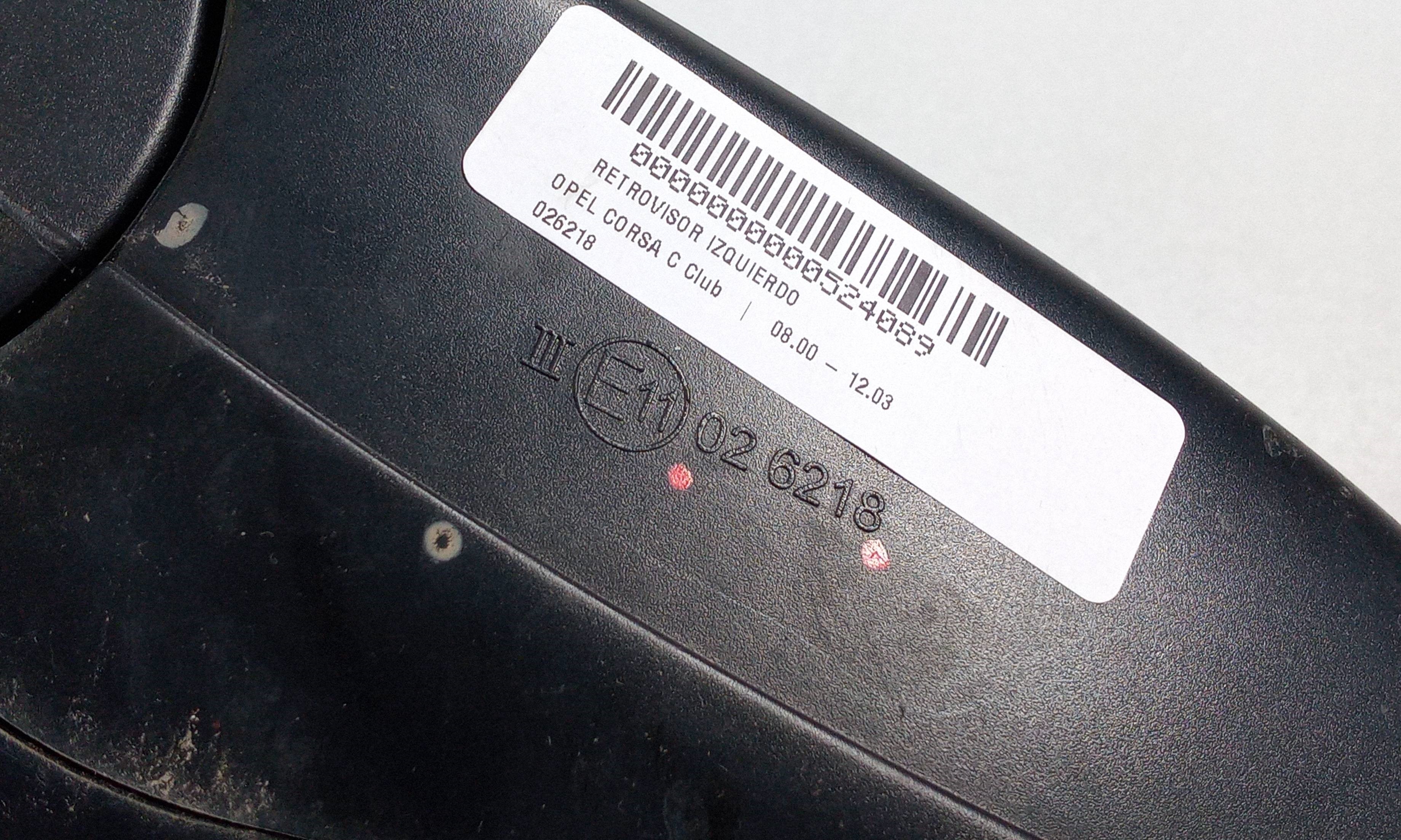 Retrovisor izquierdo 026218 de Opel Corsa c 2003-2005 - pieza usada