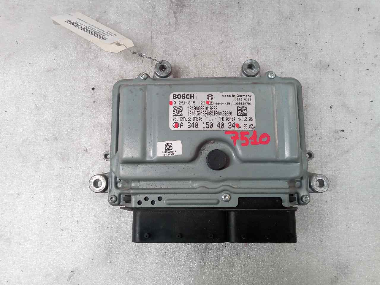 MERCEDES-BENZ B-Class W245 (2005-2011) Μονάδα ελέγχου κινητήρα ECU 0281015126 24855852