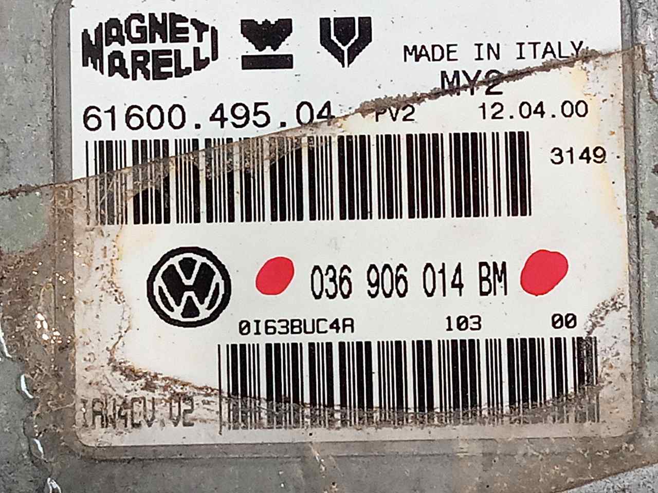 Centralita motor uce 036906014BM de Volkswagen Polo (6n2) 1999-2001 - pieza usada