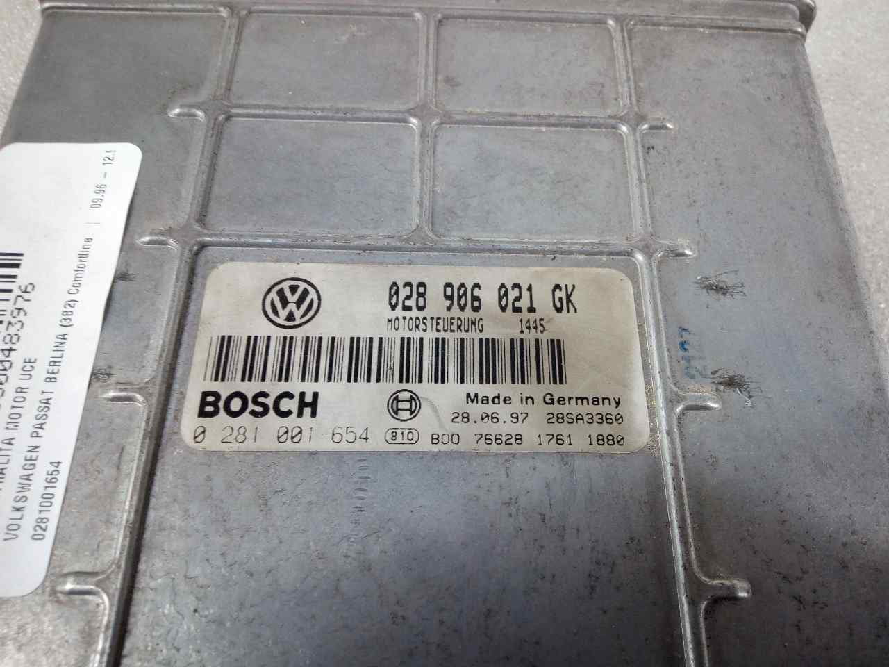 VOLKSWAGEN Passat B5 (1996-2005) Engine Control Unit ECU 0281001654 20072482