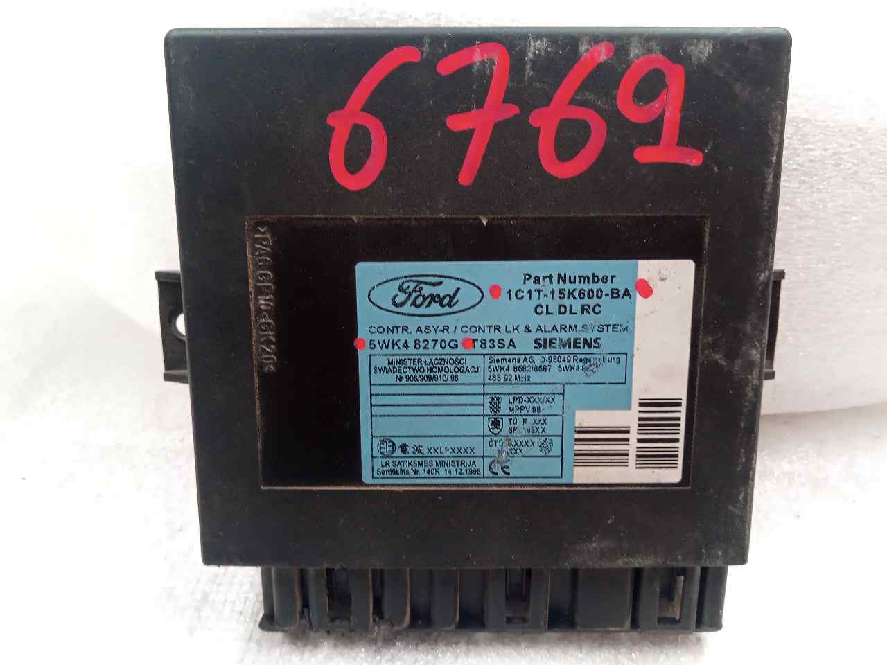 FORD Focus 1 generation (1998-2010) Other Control Units 1C1T15K600BA 23815190