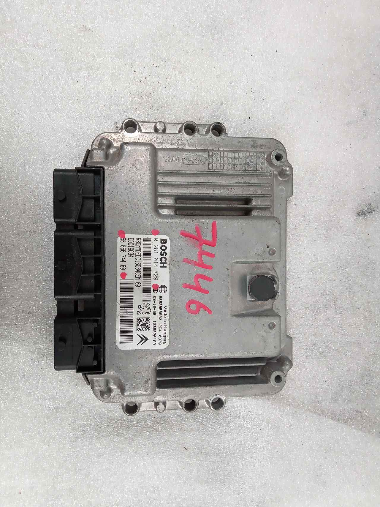 CITROËN C4 Picasso 1 generation (2006-2013) Engine Control Unit ECU 0281014729 23803886