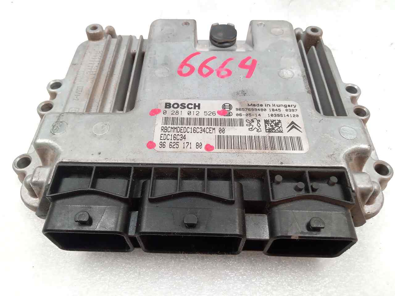 PEUGEOT Ghibli 3 generation (2013-2024) Блок керування двигуном ECU 0281012526 23801780