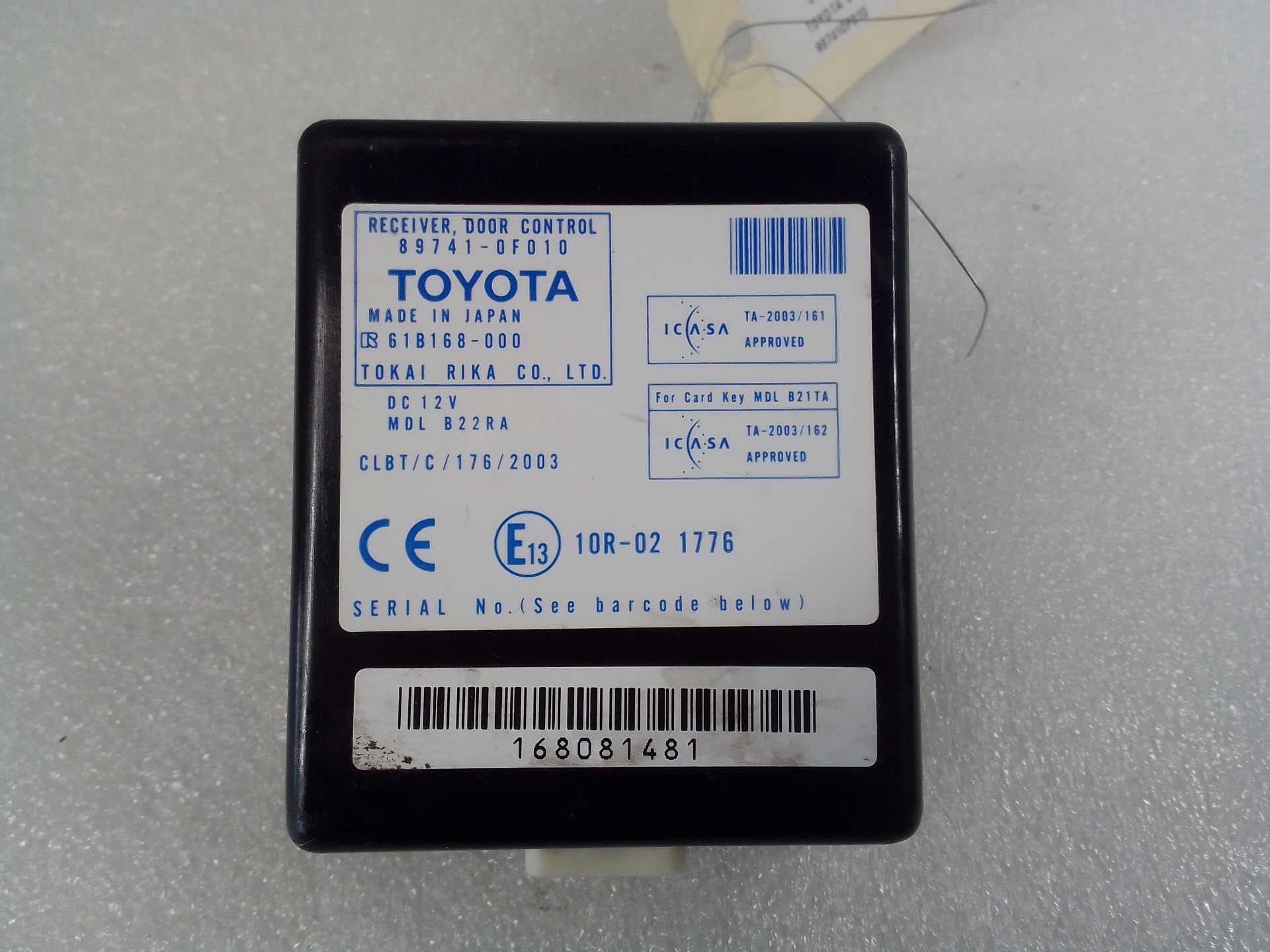 TOYOTA Corolla Verso 1 generation (2001-2009) Other Control Units 897410F010 20064913