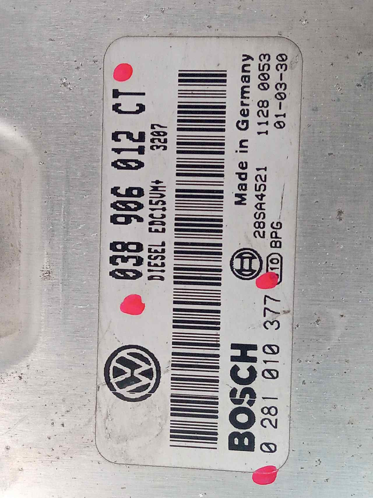 Switchboard engine uce 0281010377 de Volkswagen Polo (6n2) 1999-2001 - pieza usada