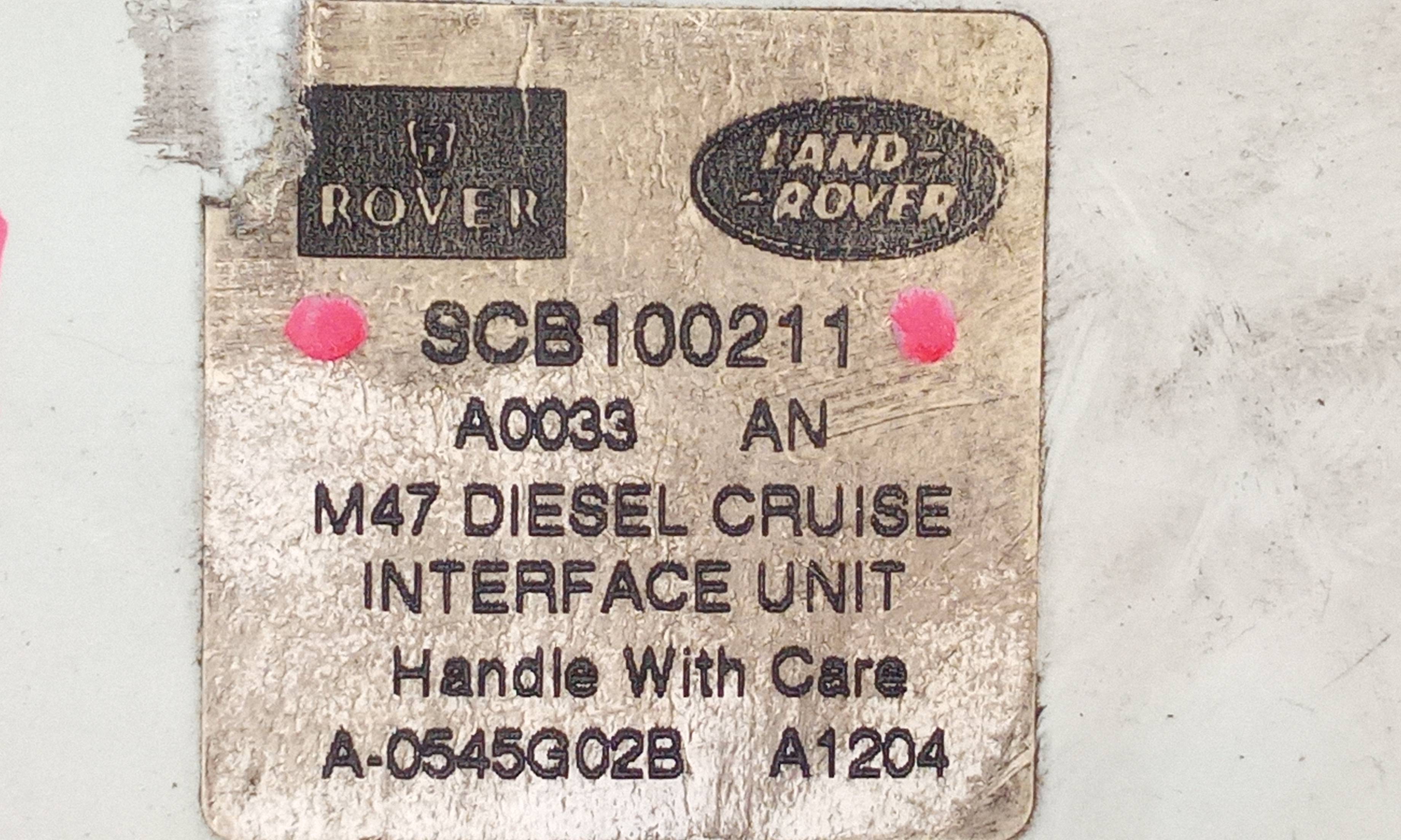 Módulo electronico SCB100211 de Mg rover Rover 75 (rj) 1999-2002 - pieza usada