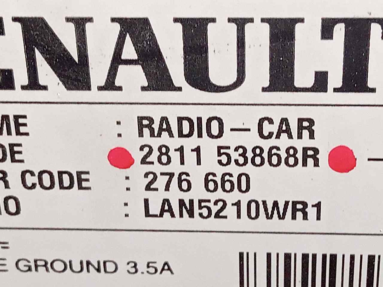 RENAULT Clio 4 generation (2012-2020) Muzikos grotuvas be navigacijos 281153868R 24851783