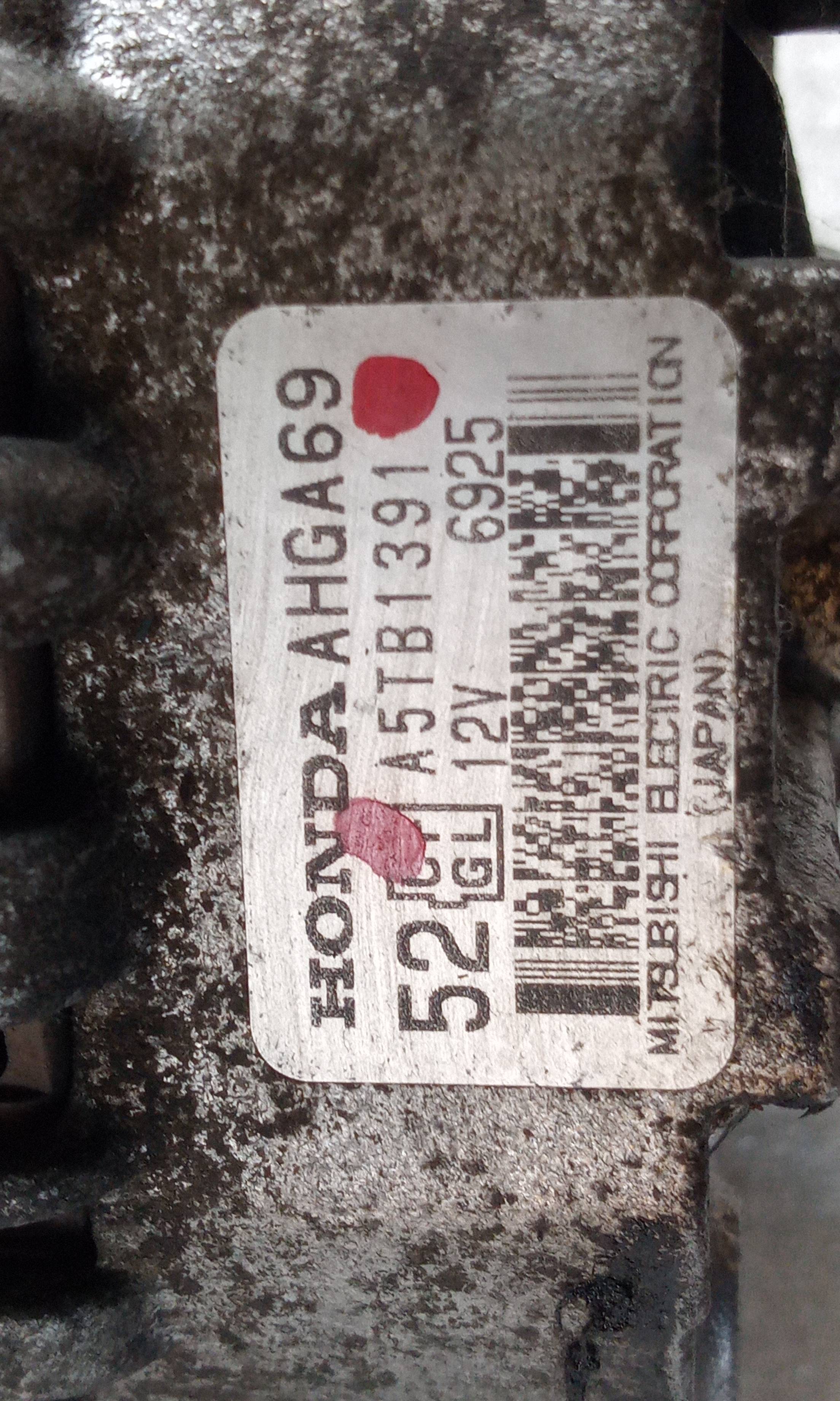 Alternador A5TB1391 de Honda Jazz ii (gd_, ge3, ge2) 2002-2008 - pieza usada