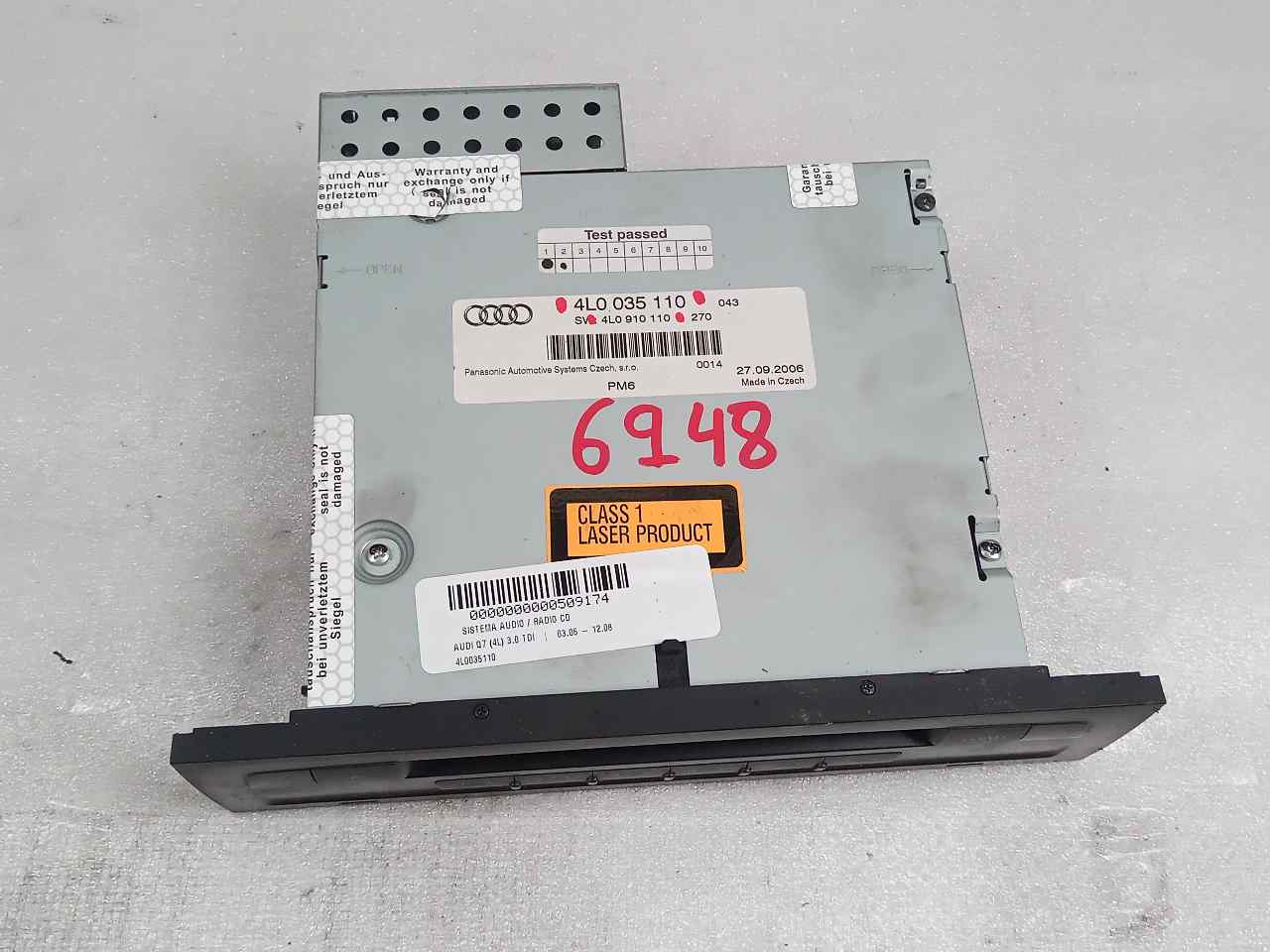 AUDI Q7 4L (2005-2015) Музичний плеєр без GPS 4L0035110 24851838